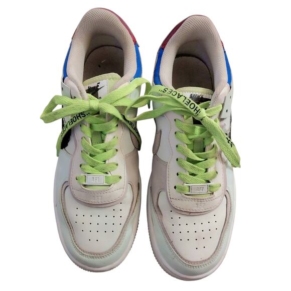 Nike x Off-White Air Force 1 Low Shadow Multicolor Sneakers Womens 9 CV8480-300 - Picture 3 of 16